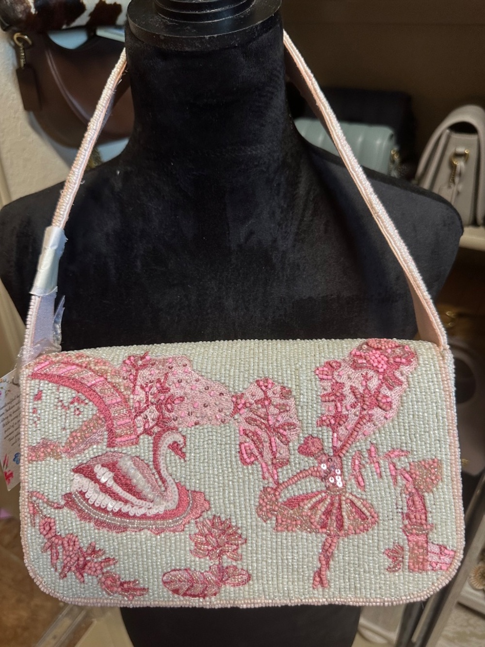 NWT! Viral Beaded Ballerina Bag Beautiful! - Picture 8 of 8
